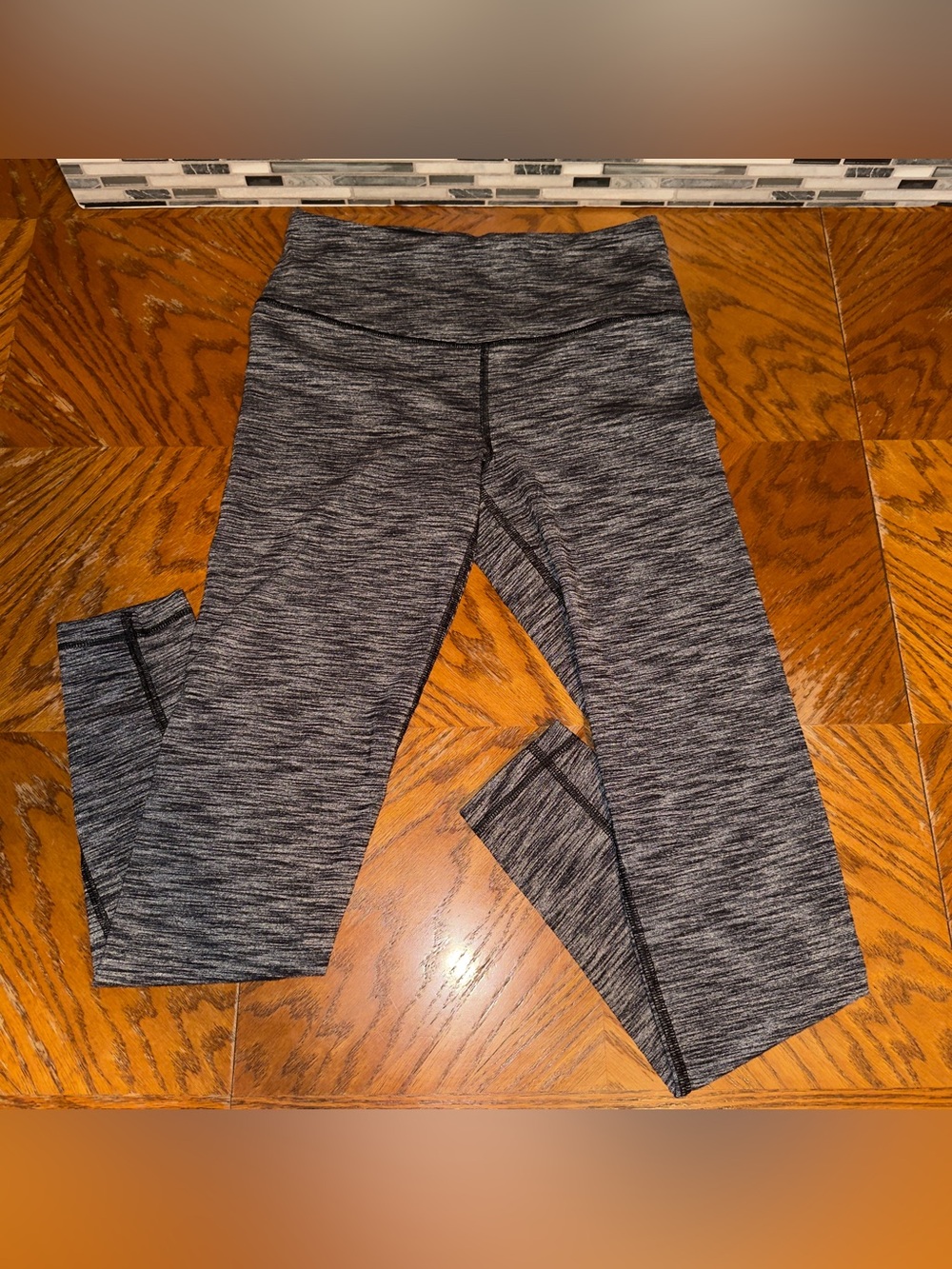 Victoria Sport Gray Space Dye Knockout Tight Compression Leggings S